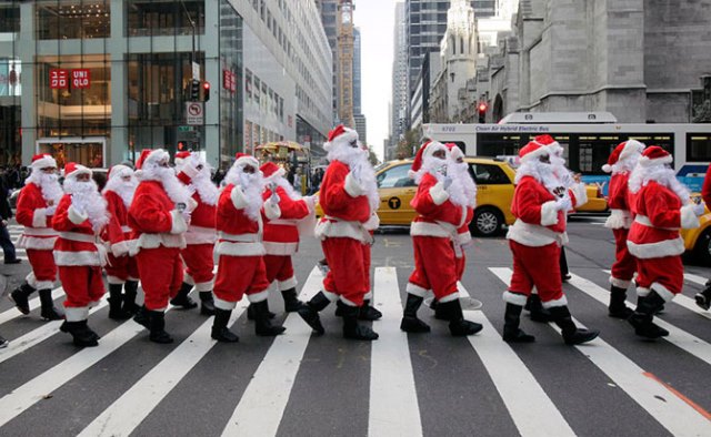 Санта-Клаусы со всего мира съехались в Копенгаген